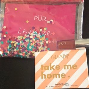 Bundle! Palette lip stain PÜR and PUR makeup bag